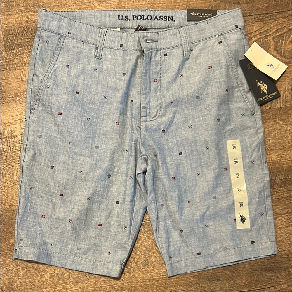 U.S. Polo Assn. Patterned Blue Men's Shorts